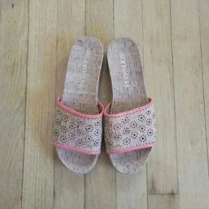 Jack Rogers RO Cork Slides Size 8